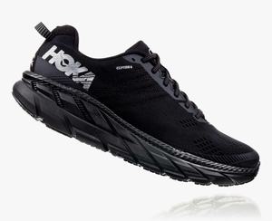 Hoka One One Men's Clifton 6 Wide Road Running Shoes Black Sale [HIOMX-2894]